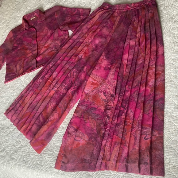 Crop button-up and culottes vintage coord set - Picture 5 of 7